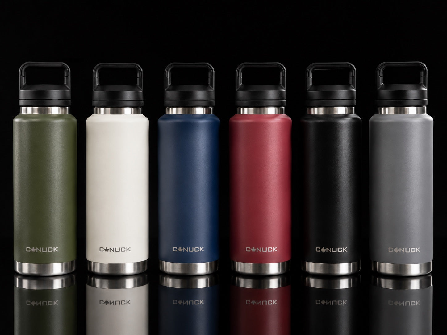 Canuck Canada 36oz water bottle color lineup