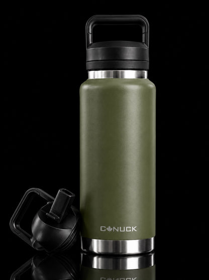 Canuck Canada 36oz water bottle in green