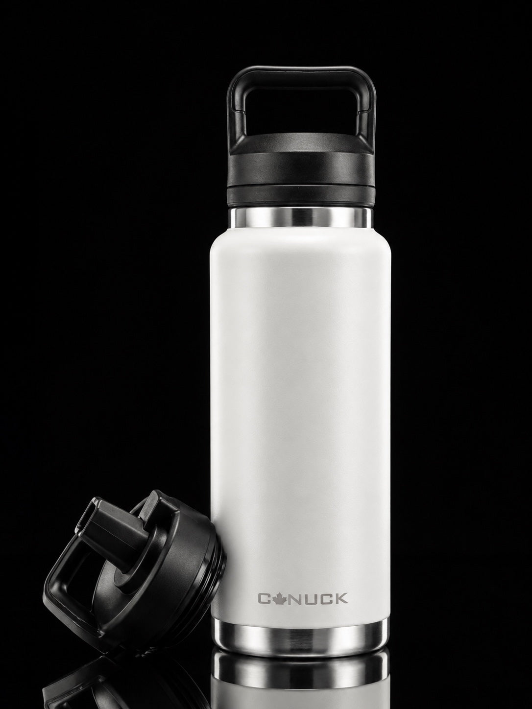 Canuck Canada 36oz water bottle in white