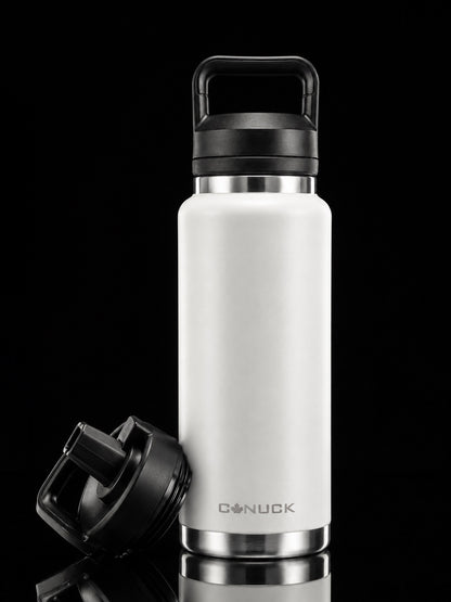 Canuck Canada 36oz water bottle in white